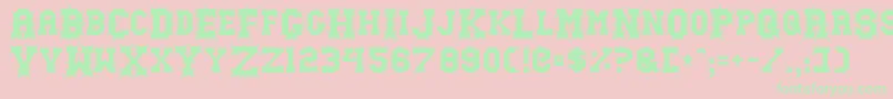 GutcruncherNormal Font – Green Fonts on Pink Background