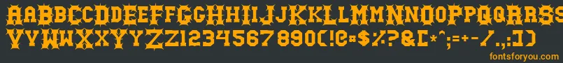 GutcruncherNormal Font – Orange Fonts on Black Background