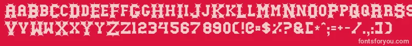 GutcruncherNormal Font – Pink Fonts on Red Background