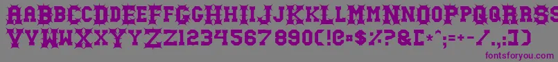 Шрифт GutcruncherNormal – фиолетовые шрифты на сером фоне