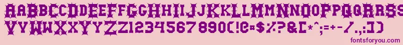 GutcruncherNormal Font – Purple Fonts on Pink Background