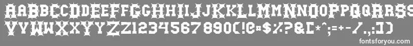 GutcruncherNormal Font – White Fonts on Gray Background