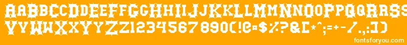 GutcruncherNormal Font – White Fonts on Orange Background