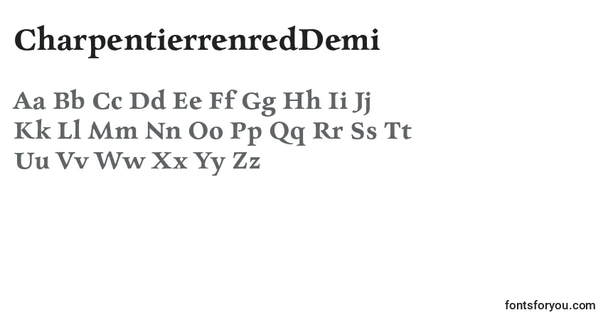 A fonte CharpentierrenredDemi (100161) – alfabeto, números, caracteres especiais