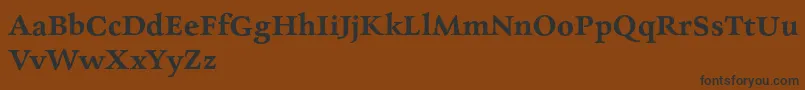 CharpentierrenredDemi Font – Black Fonts on Brown Background