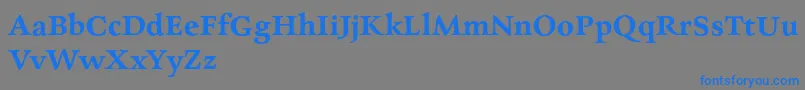 フォントCharpentierrenredDemi – 灰色の背景に青い文字