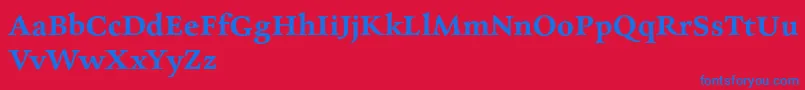 CharpentierrenredDemi Font – Blue Fonts on Red Background