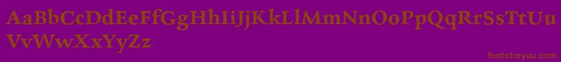 CharpentierrenredDemi Font – Brown Fonts on Purple Background