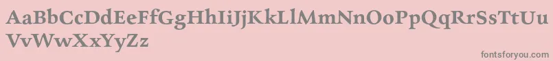 フォントCharpentierrenredDemi – ピンクの背景に灰色の文字