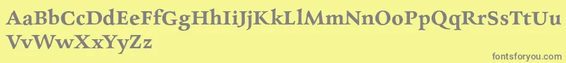 フォントCharpentierrenredDemi – 黄色の背景に灰色の文字