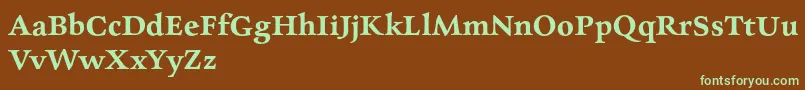 CharpentierrenredDemi Font – Green Fonts on Brown Background