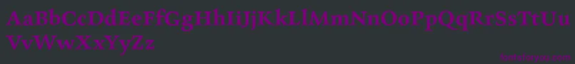 CharpentierrenredDemi-Schriftart – Violette Schriften auf schwarzem Hintergrund