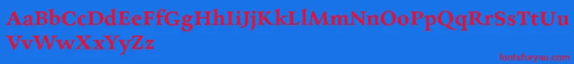 CharpentierrenredDemi Font – Red Fonts on Blue Background