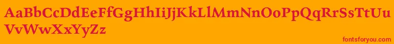CharpentierrenredDemi Font – Red Fonts on Orange Background