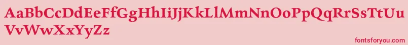 CharpentierrenredDemi-Schriftart – Rote Schriften auf rosa Hintergrund