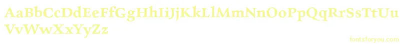 CharpentierrenredDemi-Schriftart – Gelbe Schriften auf weißem Hintergrund
