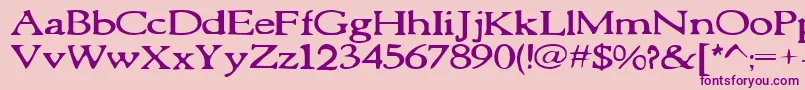 ReadyForMyCloseup Font – Purple Fonts on Pink Background