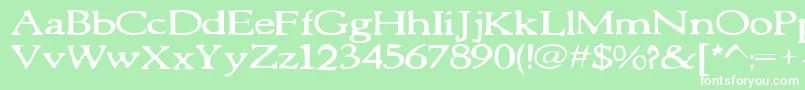 ReadyForMyCloseup Font – White Fonts on Green Background