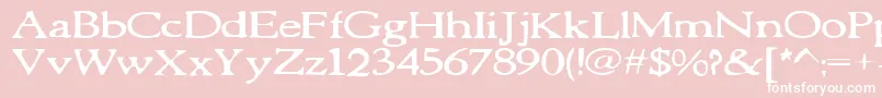 ReadyForMyCloseup Font – White Fonts on Pink Background