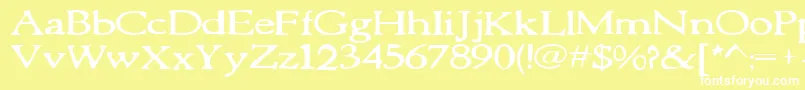 ReadyForMyCloseup Font – White Fonts on Yellow Background