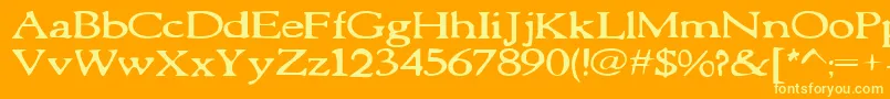 ReadyForMyCloseup Font – Yellow Fonts on Orange Background