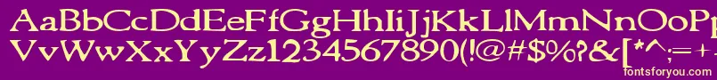 ReadyForMyCloseup Font – Yellow Fonts on Purple Background