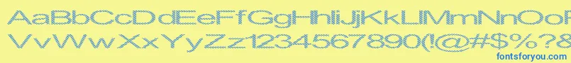 InninghamSpread Font – Blue Fonts on Yellow Background