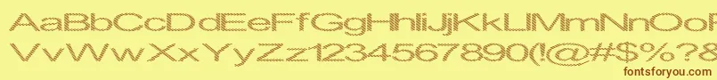 InninghamSpread Font – Brown Fonts on Yellow Background
