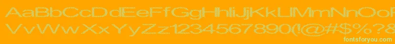 InninghamSpread Font – Green Fonts on Orange Background