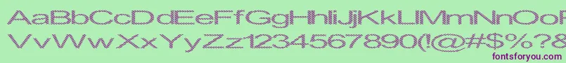 InninghamSpread Font – Purple Fonts on Green Background