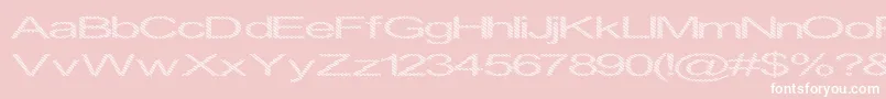 InninghamSpread-Schriftart – Weiße Schriften auf rosa Hintergrund