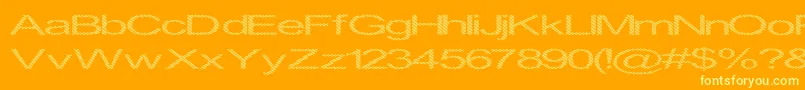 InninghamSpread Font – Yellow Fonts on Orange Background