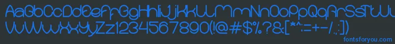 MerpatiPutih Font – Blue Fonts on Black Background