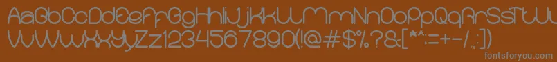 フォントMerpatiPutih – 茶色の背景に灰色の文字