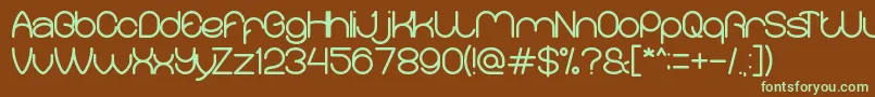 MerpatiPutih Font – Green Fonts on Brown Background