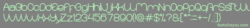 MerpatiPutih Font – Green Fonts on Gray Background