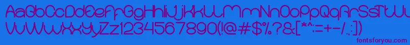MerpatiPutih Font – Purple Fonts on Blue Background