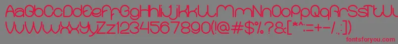 MerpatiPutih Font – Red Fonts on Gray Background