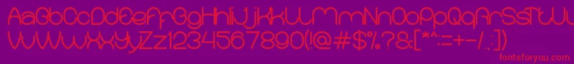 MerpatiPutih Font – Red Fonts on Purple Background