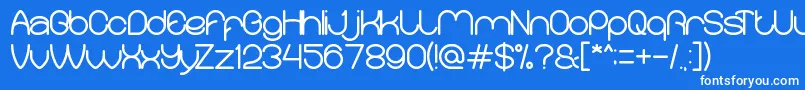 MerpatiPutih Font – White Fonts on Blue Background