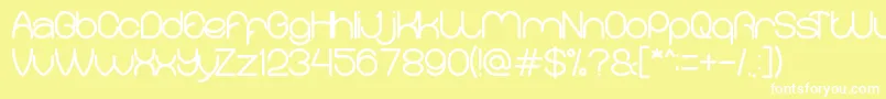 MerpatiPutih Font – White Fonts on Yellow Background