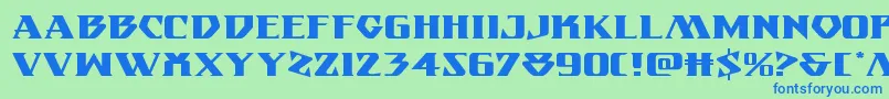 Eternalknightexpand Font – Blue Fonts on Green Background