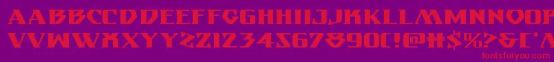 Fonte Eternalknightexpand – fontes vermelhas em um fundo violeta