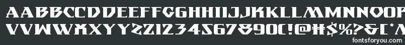 フォントEternalknightexpand – 黒い背景に白い文字