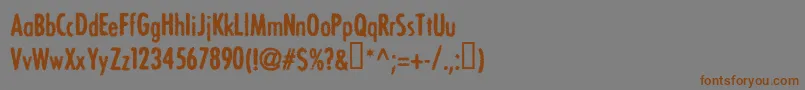Bonvv Font – Brown Fonts on Gray Background