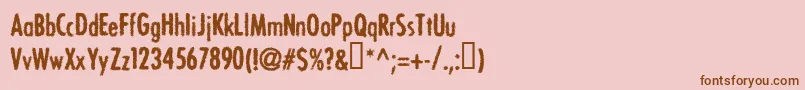 Bonvv-fontti – ruskeat fontit vaaleanpunaisella taustalla
