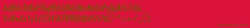 Bonvv Font – Brown Fonts on Red Background