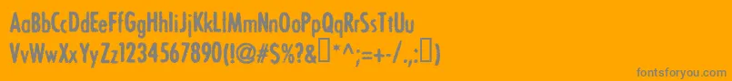 フォントBonvv – オレンジの背景に灰色の文字