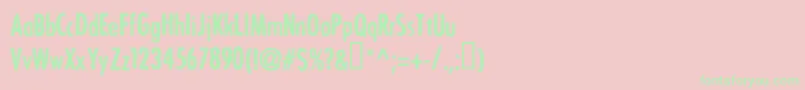 Bonvv Font – Green Fonts on Pink Background