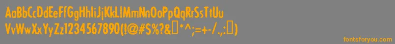Bonvv Font – Orange Fonts on Gray Background